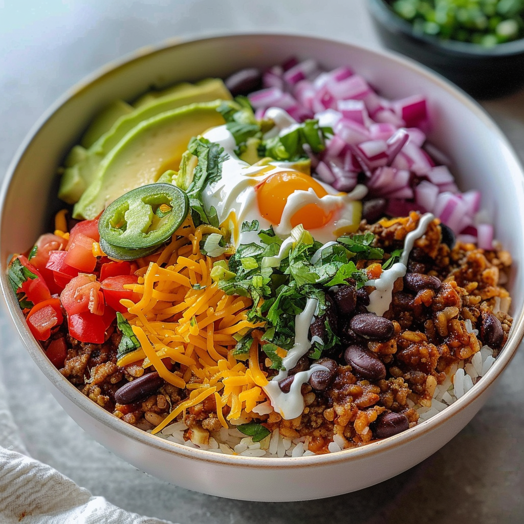 Taco rice bowl
