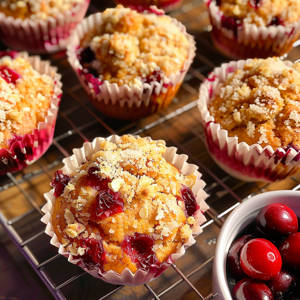 Cranberry and Orange Vegan Muffins