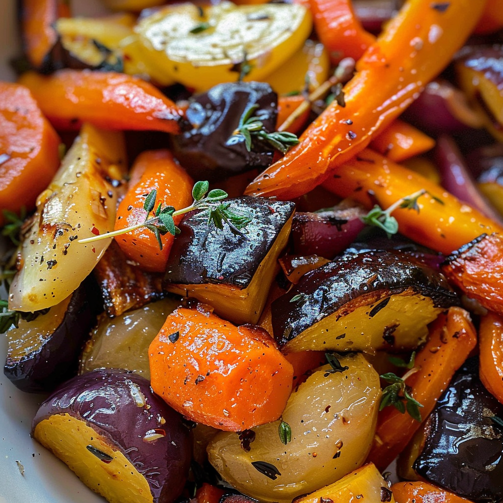 Roasted Vegetables with Apple Cider Vinaigrette
